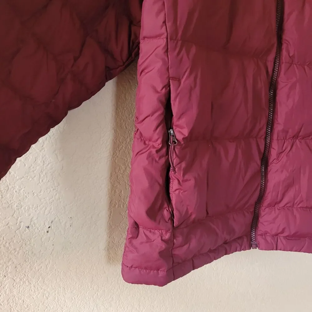The North Face 550 Down Jacket Mens Size Medium Red Burgundy Puffer Gorpcore